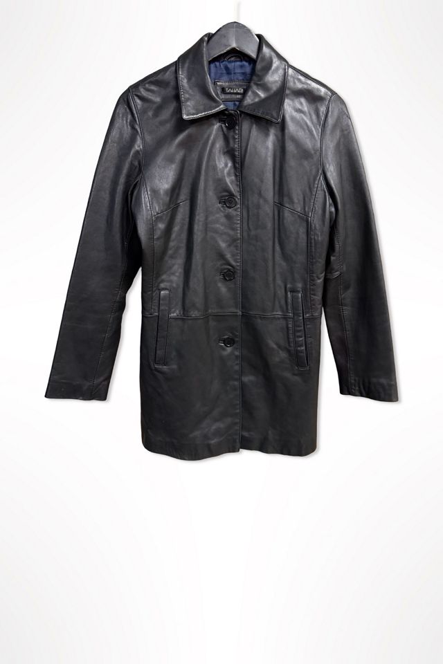 1990s Minimal Black Leather Trench Selected By Ritual Vintage #3