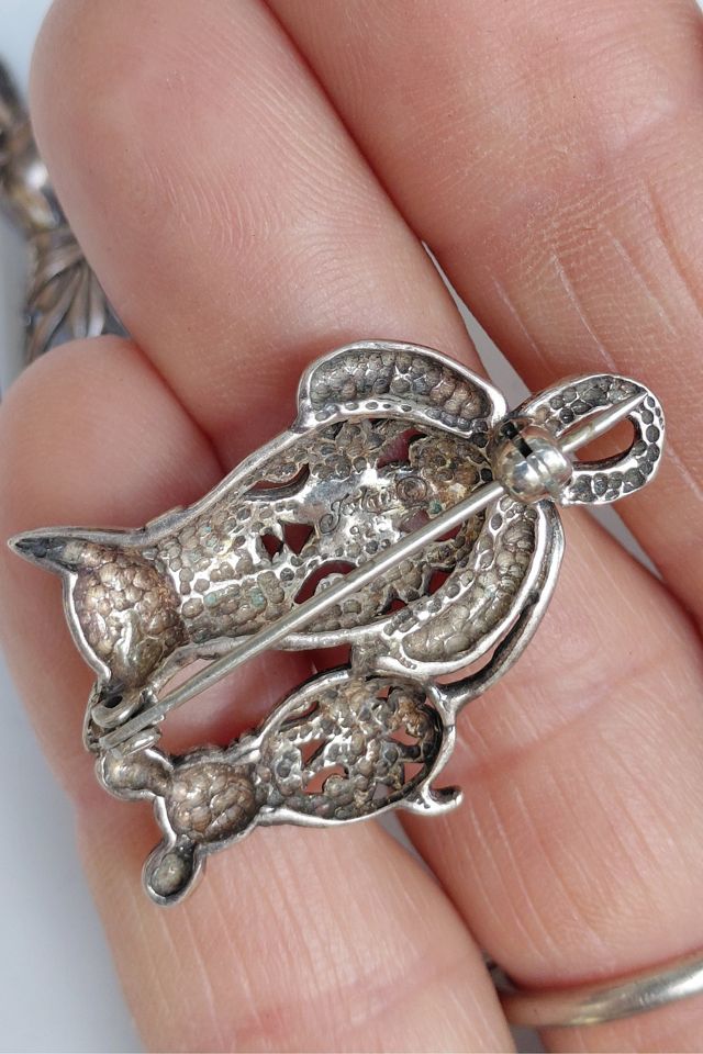 1980's Cat and Mouse Silver Pins Selected by Garbage Soup #2
