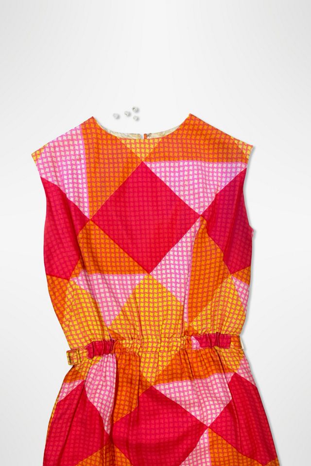 1960s Pop Art Silk Shift Dress Selected By Ritual Vintage #3