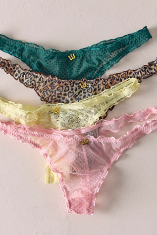 Lot de 4 culottes tanga Suki Wild Lovers