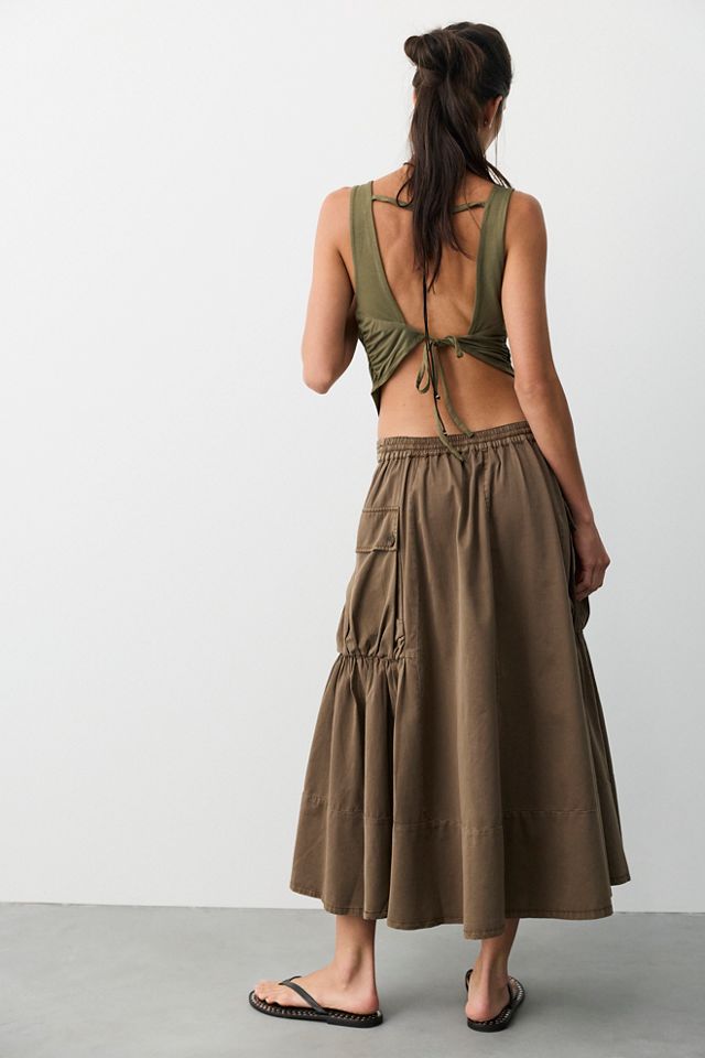 We The Free Trailblazer Cargo Midi Skirt #2