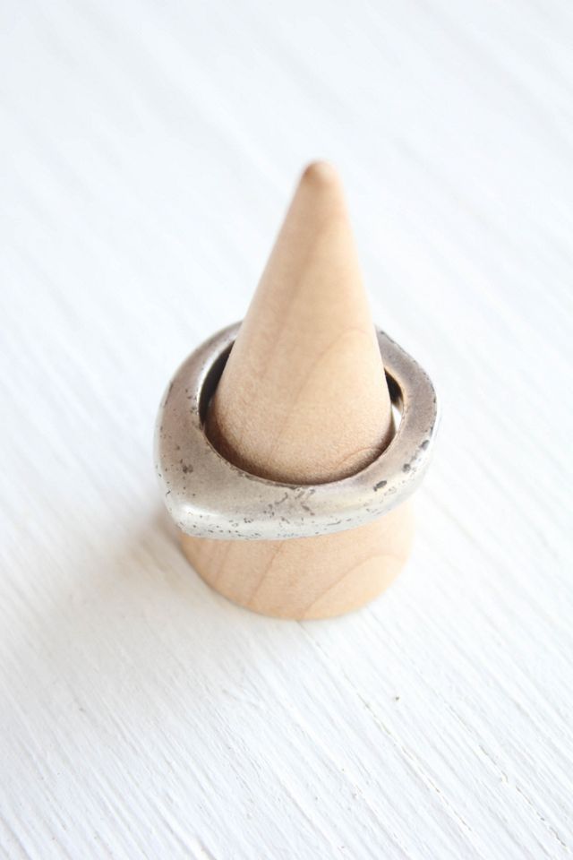 Vintage Distressed Sterling Silver Handmade Artisan Ring Selected By Moons + Junes Vintage #2