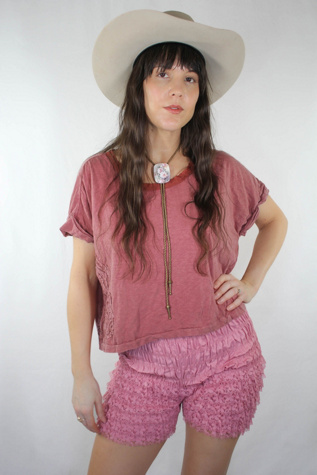 1960s Vintage Pink Frill Lace High-Waisted Ruffle Bloomers Selected By Moons + Junes Vintage