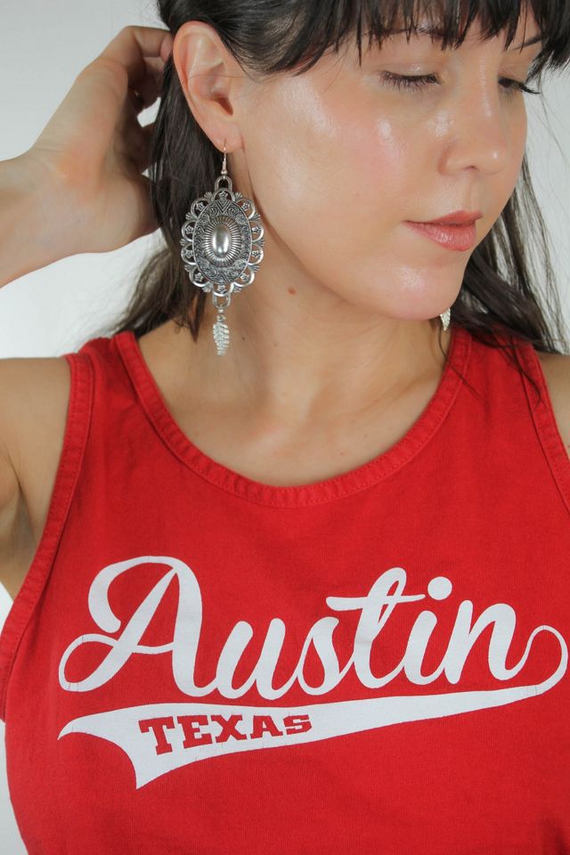 Vintage Austin Texas Red Tank Top Selected By Moons + Junes Vintage #1