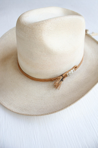 1950s Vintage Straw Woven Cowboy Hat Selected By Moons + Junes Vintage