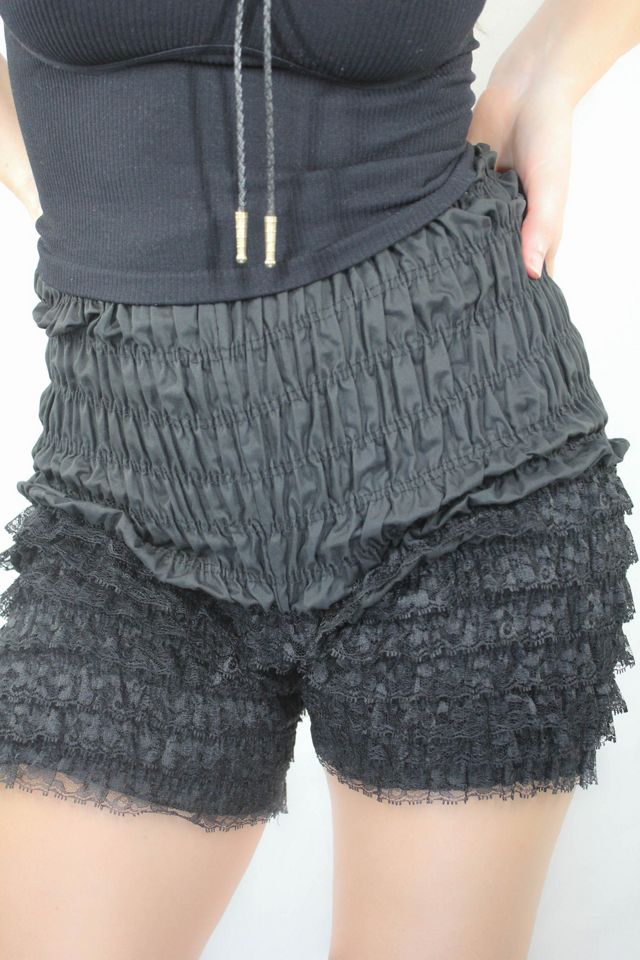 1960s Vintage Black Frill Lace High-Waisted Ruffle Bloomers Selected By Moons + Junes Vintage #3