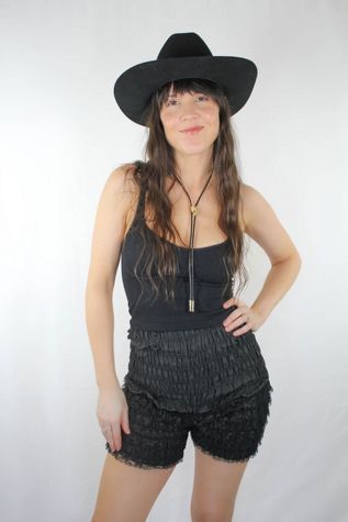 1960s Vintage Black Frill Lace High-Waisted Ruffle Bloomers Selected By Moons + Junes Vintage