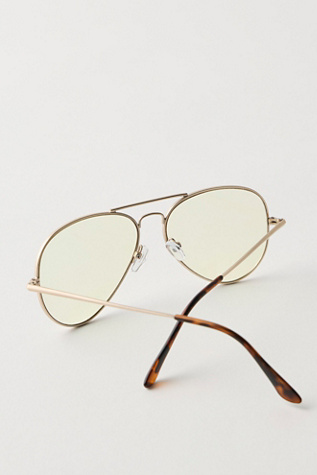 Женские солнцезащитные очки gabriel + simone Maverick Bluelight Glasses, цвет: Золотой жёлтый — фото 3