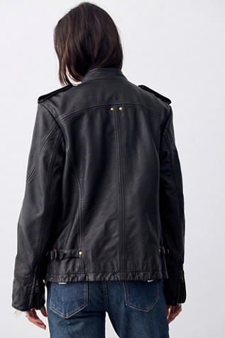 Женская куртка We The Free Roxy Leather Band, цвет: Чёрный — фото 5