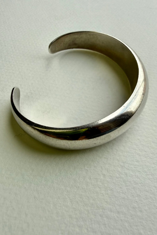 Sterling Silver Dome Cuff Bracelet Selected by Wax Plant