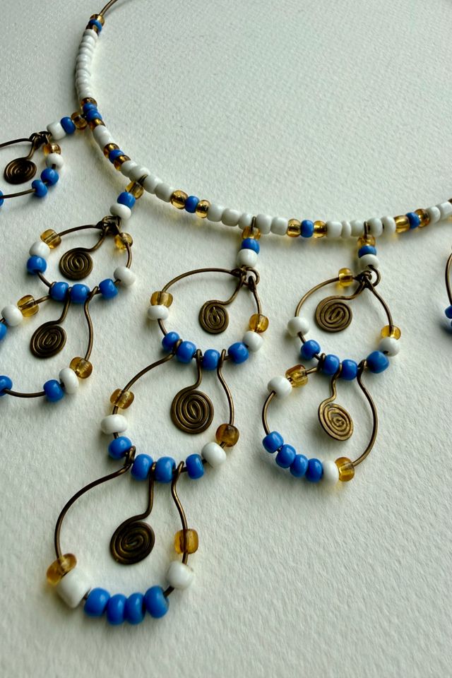 Wire Beaded Fringe Necklace Selected by Wax Plant #2
