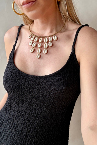 Bronze Collar Cowrie Shell Necklace Selected by Wax Plant
