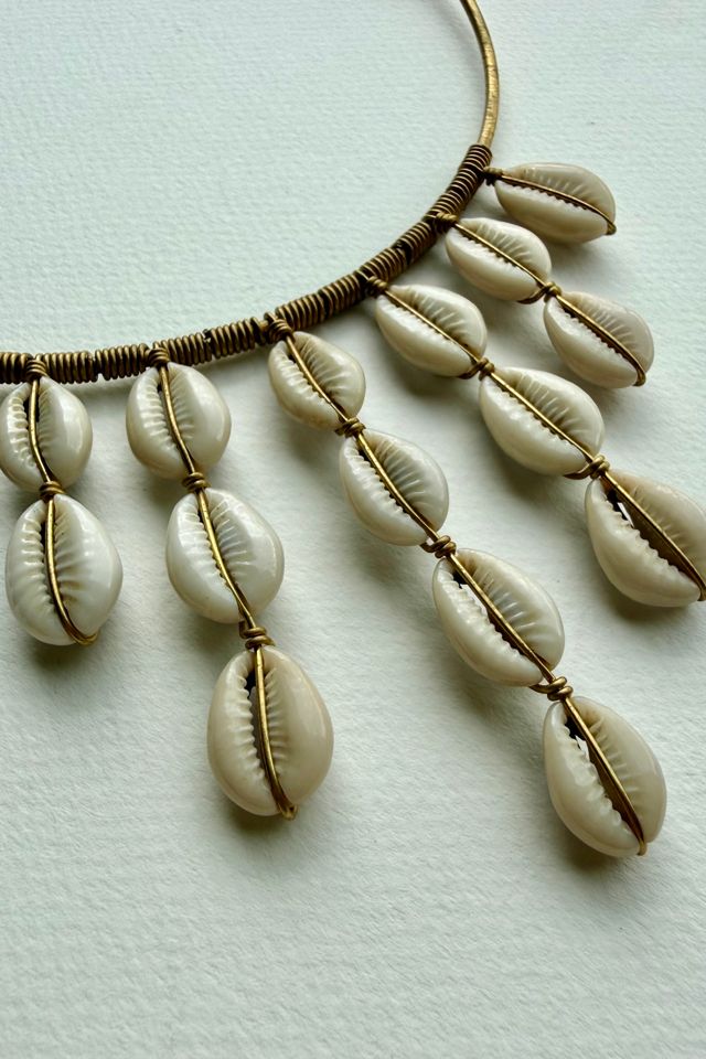 Bronze Collar Cowrie Shell Necklace Selected by Wax Plant #1