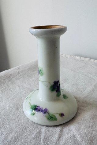 Vintage B&Co French Limoge Hand Painted Candlestick Selected by KA.TL.AK