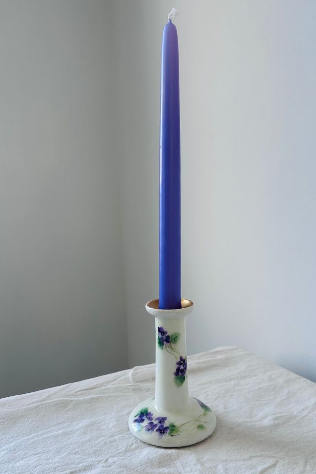 Vintage B&Co French Limoge Hand Painted Candlestick Selected by KA.TL.AK #3