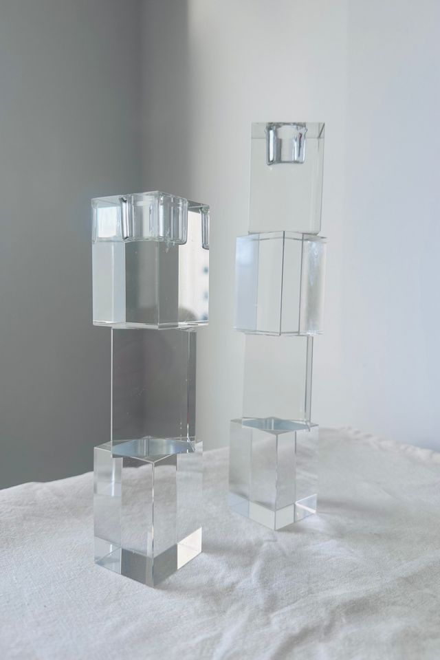 Mod Crystal Glass Prism Candlestick Holders Selected by KA.TL.AK #1