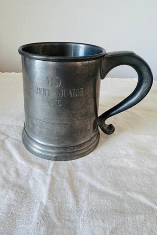 Vintage 1975 Engraved Pewter Mug Selected by KA.TL.AK