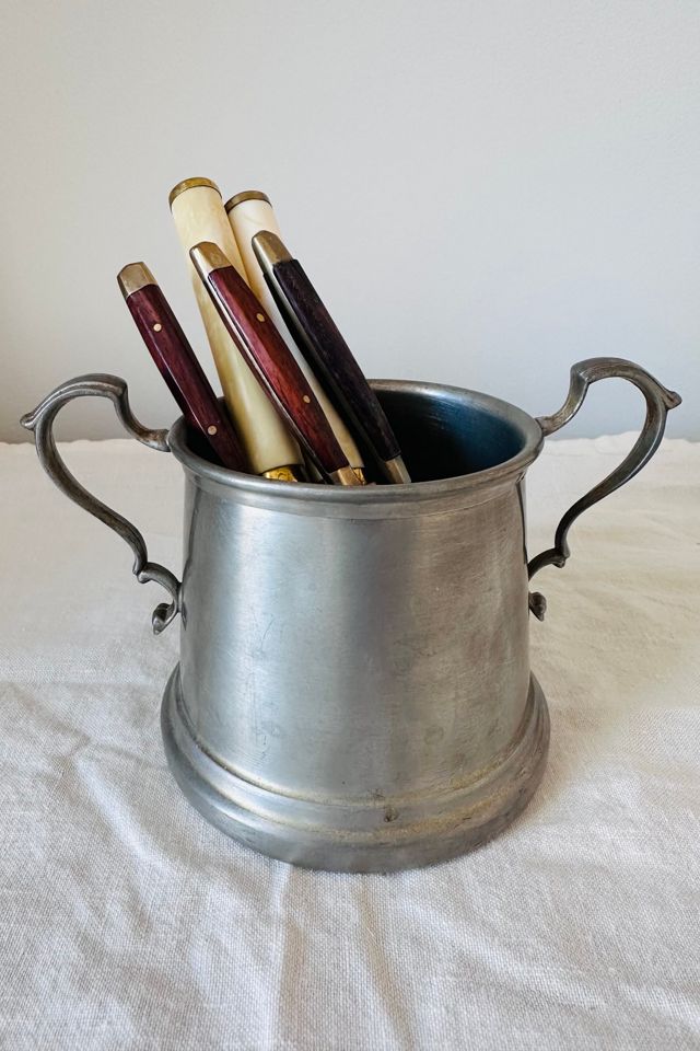 Vintage Pewter Sugar Bowl with Handles Selected by KA.TL.AK #2