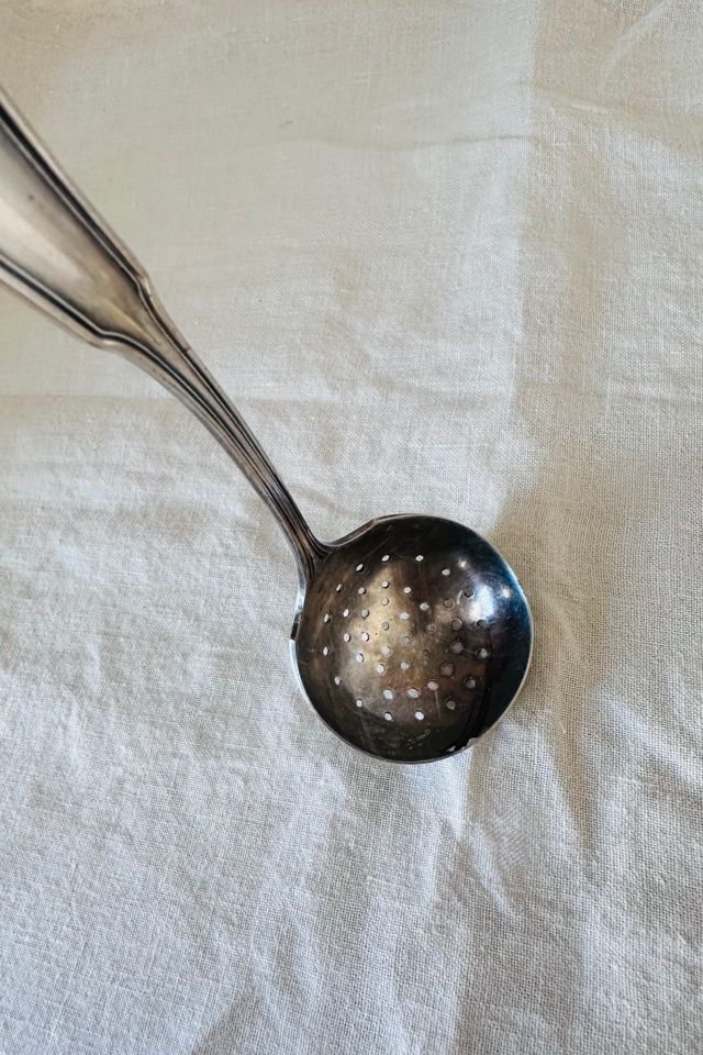 Vintage 1940’s Silver Plate Perforated Sugar Sifter Ladle Selected by KA.TL.AK #1