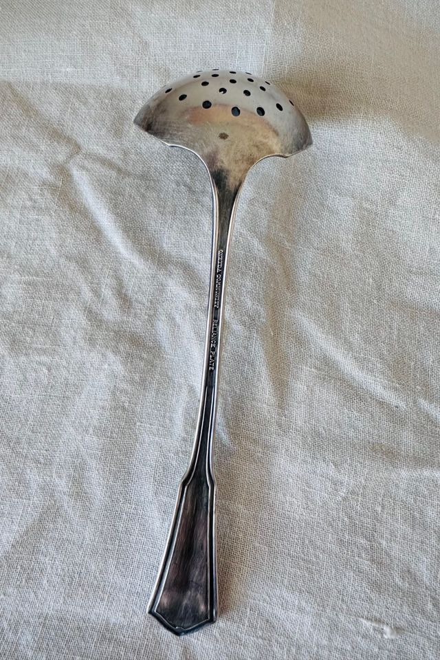 Vintage 1940’s Silver Plate Perforated Sugar Sifter Ladle Selected by KA.TL.AK #2