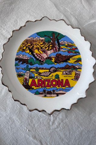 Vintage Arizona Decorative Souvenir Plate with Hanger Selected by KA.TL.AK