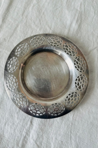 Vintage WM A Rogers Silver Plate Bottle Coaster or Trinket Dish Selected by KA.TL.AK
