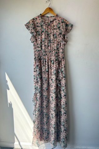 Shoshanna Midnight Pink Floral Dress Selected by The Curatorial Dept.