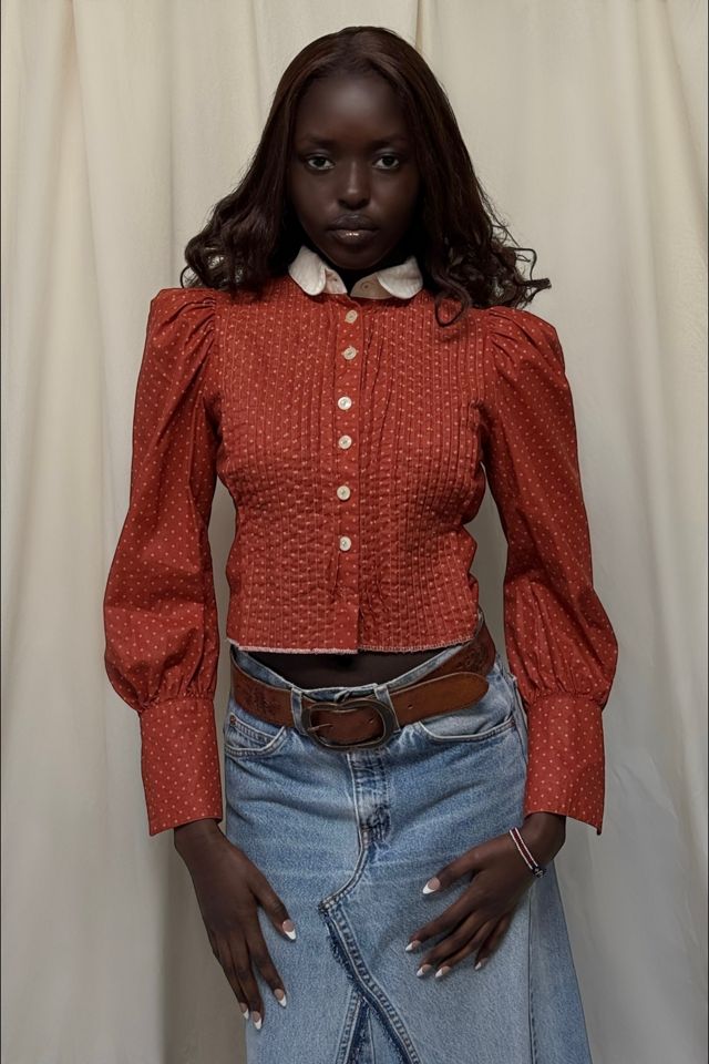 Vintage 1990's Victorian Revival Calico Blouse Selected by Afterlife Boutique #1
