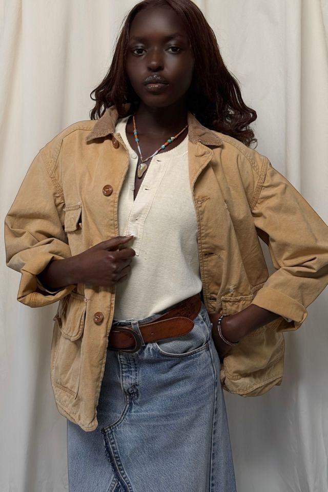 Vintage 1940's Distressed Cotton Henley Shirt Selected By Afterlife Boutique #3