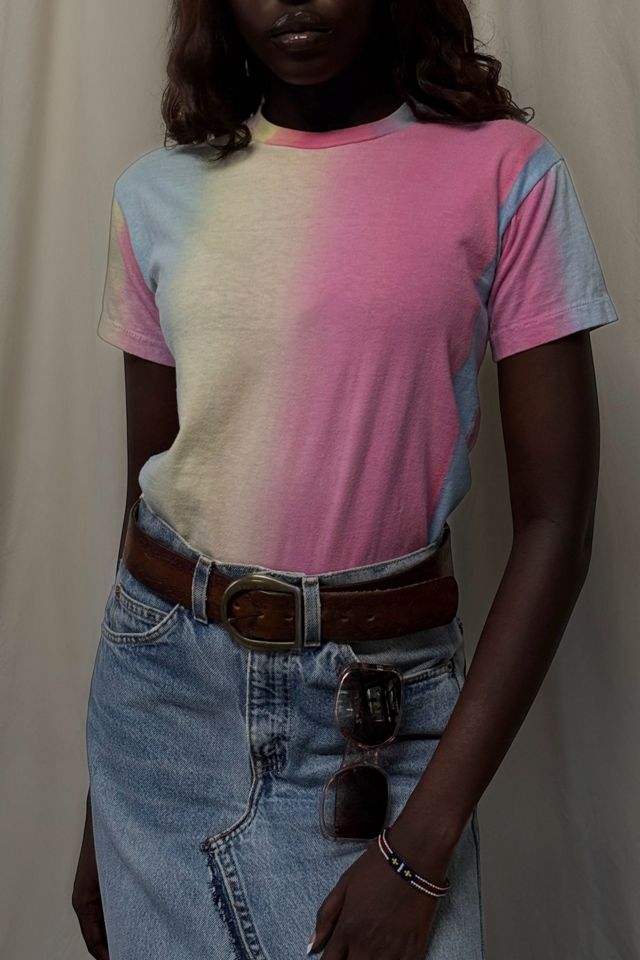 Vintage 1970's Pastel Hand-Dyed T-Shirt Selected By Afterlife Boutique #1