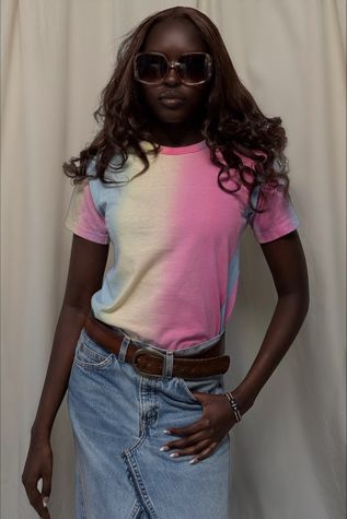 Vintage 1970's Pastel Hand-Dyed T-Shirt Selected By Afterlife Boutique