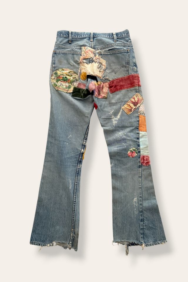 Vintage 1960-70's Patchwork Flare Jeans Selected By Afterlife Boutique #3