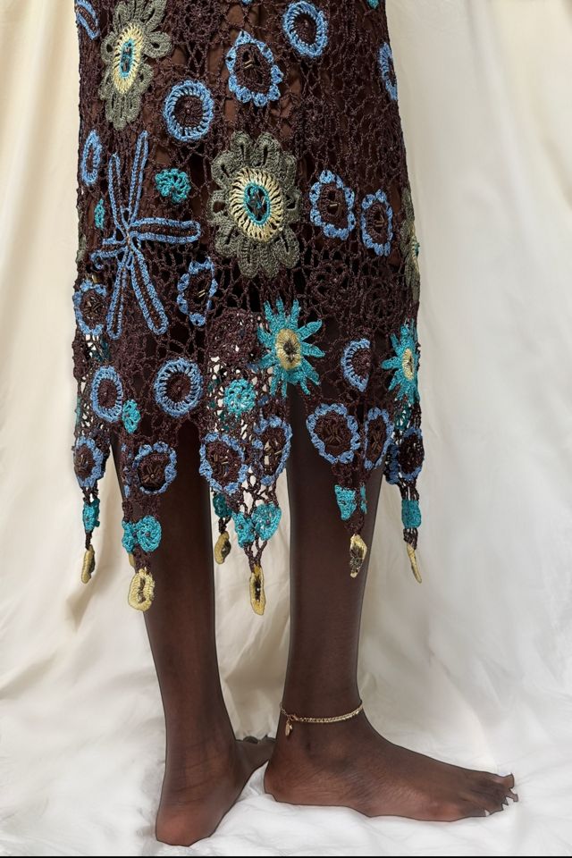 crochet dress free people Free People Black Crochet Maxi Beach Dress – SO. by Sora main image 1