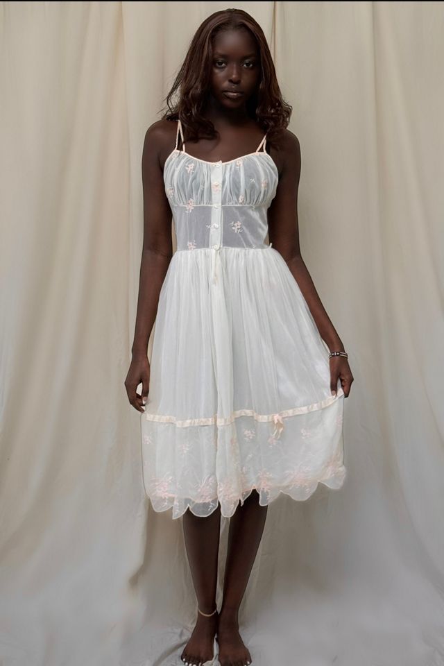 Vintage 1950's Babydoll Nightgown Midi Dress Selected By Afterlife Boutique #1