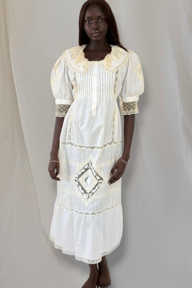 Antique 1900's Edwardian Heirloom Cotton Dress Selected By Afterlife Boutique #1