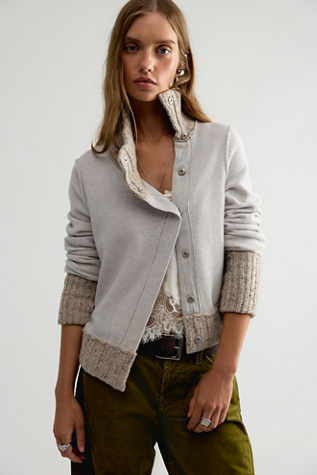 We The Free Off Kilt Funnel-Neck Wool Cardi