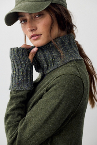 We The Free Off Kilt Funnel-Neck Wool Cardi