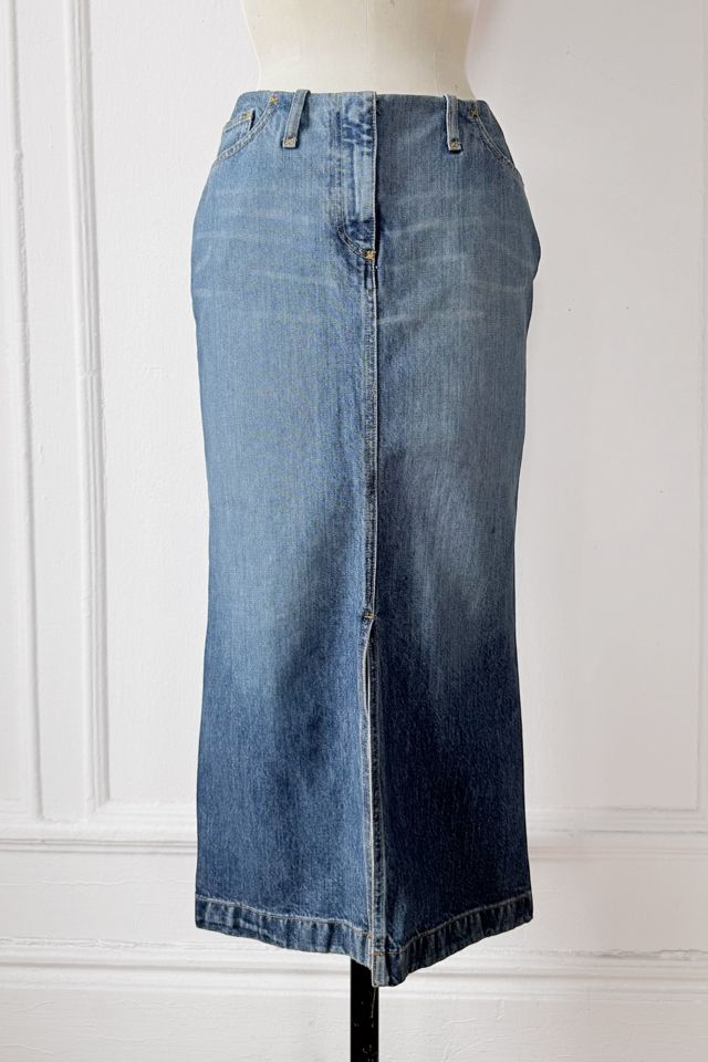 Vintage Y2K Dolce and Gabbana Denim Pencil Skirt Selected by MARMALADE #3