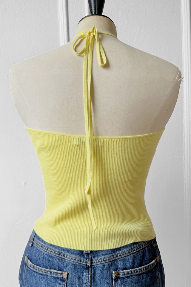 Y2K Rib Knit Crochet Halter Top Selected by MARMALADE #2