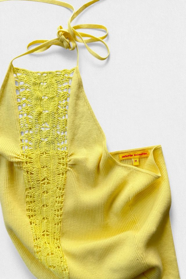 Y2K Rib Knit Crochet Halter Top Selected by MARMALADE #3