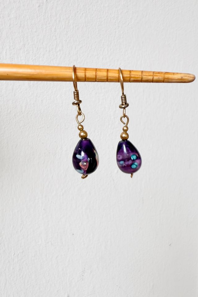 Vintage Lampwork Art Glass Drop Earrings Selected by MARMALADE #1