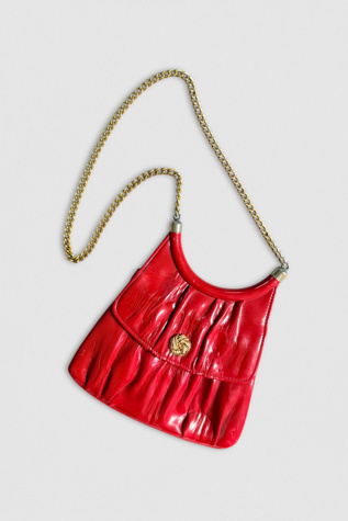 60s Red Vinyl Chain Shoulder Bag Selected by MARMALADE