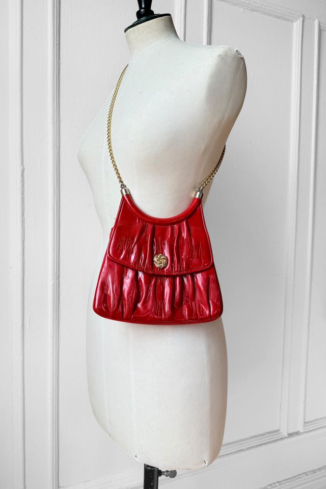 60s Red Vinyl Chain Shoulder Bag Selected by MARMALADE #2