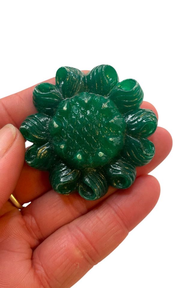 Vintage Green Flower Brooch Selected By Ankh By Racquel #1