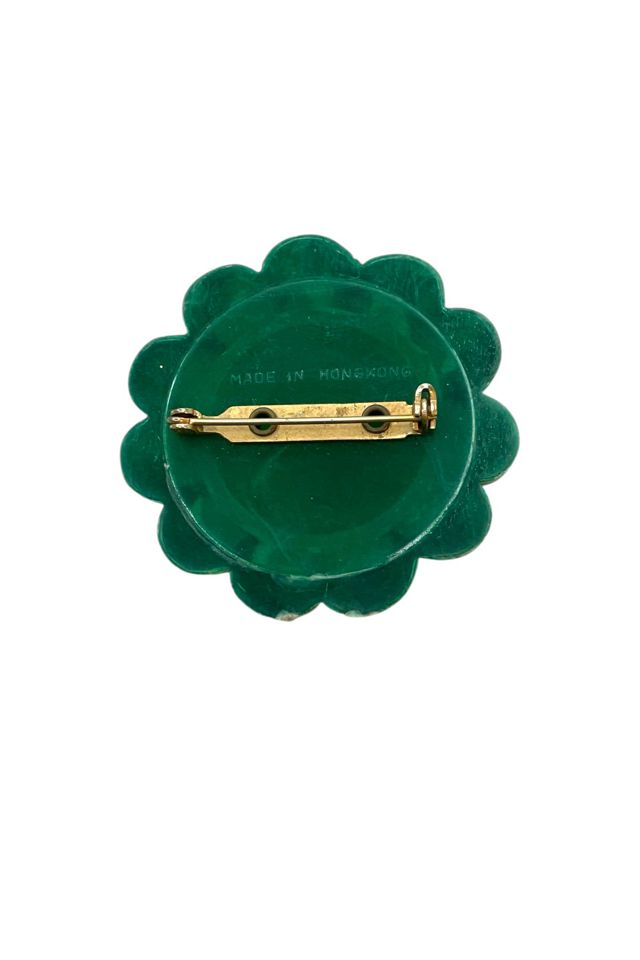 Vintage Green Flower Brooch Selected By Ankh By Racquel #2