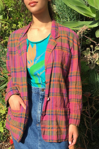 Vintage Plaid Jacket Selected By Ankh By Racquel
