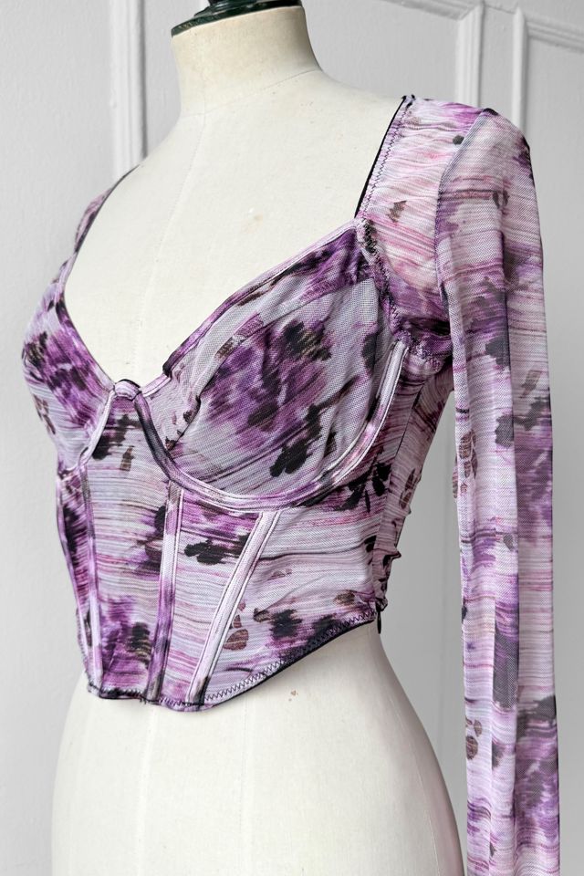 Y2K Mesh and Boning Long Sleeve Corset Top Selected by MARMALADE #1