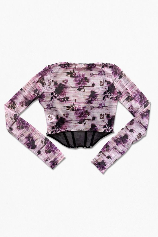Y2K Mesh and Boning Long Sleeve Corset Top Selected by MARMALADE #3