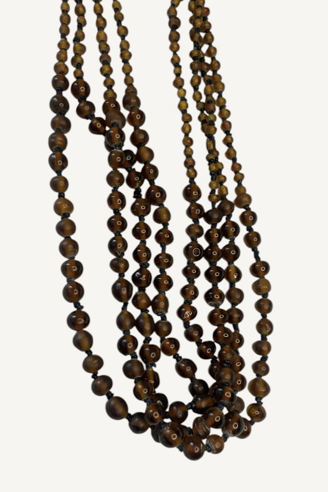 Vintage Brown Bead Layered Necklace Selected By Ankh By Racquel #1