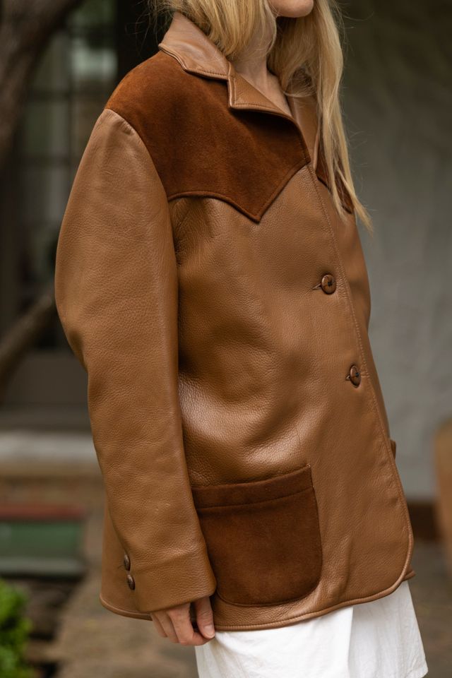 The Two-Tone Suede & Leather Western Blazer by Lauren Owen of Texas #1